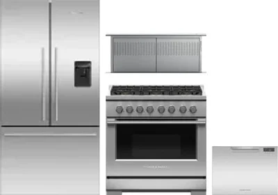 4 Piece Package Includes Refrigerator, Range, Hood And Dishwasher